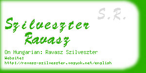 szilveszter ravasz business card